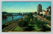 St Paul MN-Minnesota, Kellogg Boulevard, Aerial View, Vintage Postcard picture