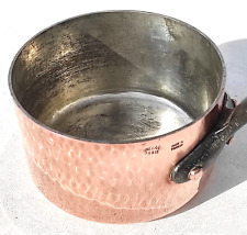 Vtg 6.5inch French Copper Saucepan Gaillard Paris Hammered Tin Lining 2.5mm 4lbs picture