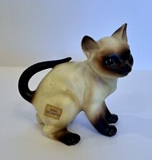Vintage 1960’s Norcrest Seal Point Siamese Ceramic Cat Kitten Figurine EUC RARE picture