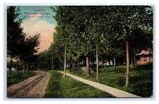 1918 WINONA LAKE, IN Postcard - Road to KOSCIUSKO LODGE IND picture