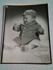Vintage PhotoGraph Baby 1900s Clothes Boy Sitting Cute picture