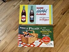 Rare Vintage Dr Pepper Posters Medium Size Set Of Two picture