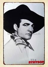 PA native Tom Mix became Stetson ten gallon hat metal tin sign home wall picture
