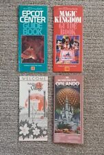 LOT OF 4 VINTAGE 1980s Disney World Epcot Guide Book Map Orlando Florida FL picture