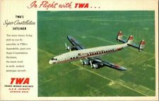 1950'S. TWA ADVERTISING POSTCARD CK4 picture
