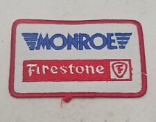 VTG embroidered Patch Racecar Monroe Firestone vest jacket patches  picture