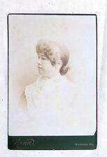 1880s 1890s Victorian Young Women Updo Hairstyle Cabinet Card Waukesha Wis picture