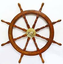 vintage 36'' Decorative Gaston Ship Wheel Wooden Captain Boat Steering Wall item picture