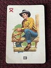 Vintage Whitman Roundup Western Playing Card 