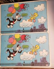 Vintage 1976 Warner Bros Looney Tunes Pepsi Placemats Lot of 2 picture