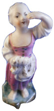 Antique 18thC Hoechst Porcelain young Lady Girl Figurine Figure Porzellan Höchst picture