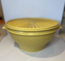 Vintage Tupperware Harvest Gold Round Salad Bowl Container 880-6 and Lid 881-6 picture