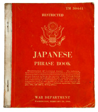 vtg 1944 US Army War Department Japanese Phrase Book WW2 picture