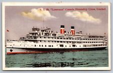 Steamer SS St Lawrence Canada Steamship Lines C1915 Postcard G2 picture