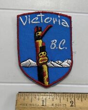 Victoria BC British Columbia Thunderbird Eagle Totem Pole Souvenir Patch Badge picture