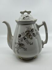 Antique Ironstone China Wallace An Chetwynd Brown Transferware Tea Pot 1882-1901 picture