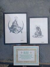 3 images B Forrest Wood Cut Pictures Christ Crucified Passion Irish Blessing picture