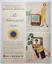 1958 RCA Victor TV 10,000,000 Television Set Vintage Print Ad Man Cave Art Deco picture