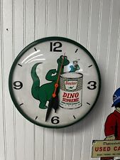 Vintage Original Sinclair Dino Clock Supreme Motor Oil Gas Sign RARE 4 Repair picture