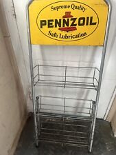 PENNZOIL SIGN WITH RACK VINTAGE / ORIGINAL picture