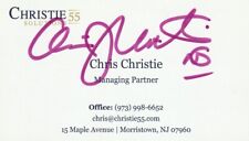 FORMER PRESIDENTIAL CANDIDATE CHRIS CHRISTIE SIGNED BUSINESS CARD picture