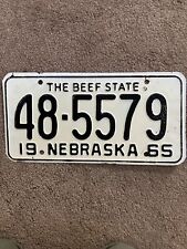 1965 Nebraska License Plate - 48 5579 -  Nice picture