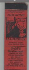 1930s Matchbook Cover Advertizit Match Co Sam's Restaurant East Rutherford, NJ picture