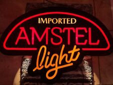 Vintage Beer Light Imported Amstel Light Up Electric Bar Sign Plastic picture