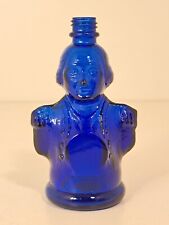Vintage Charles Jacquine George Washington Cobalt Blue Liquor Bottle  4