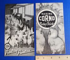 1950s vtg Raising CORNO Baby Chicks & Poultry Pointers Farm Ag Advertising Books picture