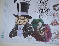 Joker Harley Quinn DC Comics Original Art Convention Jam Sketch Board Signed picture