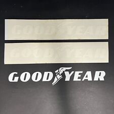 Vintage Goodyear Tires Racing Sticker Decal Bumper Sticker - Set Of 2 - White picture