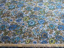 Vintage 1969 Gabrielle Cie Floral Linen Fabric picture
