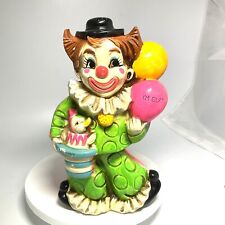 ROSSINI JAPAN VINTAGE 1960s 2 Sided BANK Happy /Sad Clown 8 1/2” High Colorful picture