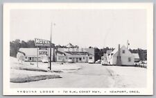 Vintage RPPC Postcard Yaquina Lodge Coast Highway Newport Oregon *C8500 picture