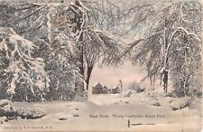1907 Distant Home Winter Landscape Bronx Park Bronx NY post card picture