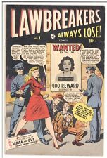 LAWBREAKERS ALWAYS LOSE  1  VG/FN/5.0  -  Cool Timely Crime from 1948 picture