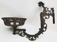 Antique Ornate Cast Iron Oil Lamp Sconce Bracket and Lamp Holder PART ONLY picture