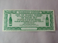 1950s Nehi Royal Crown Soda Coupon Dealers only for each case purchased picture