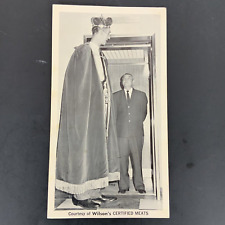 Henry Hite Wilson Meats Certified Giant Advertising Card Black White 1950s picture
