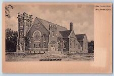 Baldwin Kansas Postcard Greetings Methodist Church Building Exterior View c1905 picture