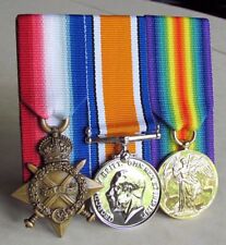 British Campaign War Trio Set Medals (1914-1915 Star, BWM and Victory) WW1 WWI picture