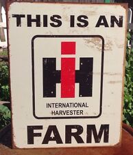 This Is An International Harvester Farm Tractor Tin Metal Sign Garage Classic  picture