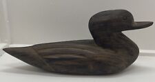 Vintage Hand Carved Wood Duck Figurine 8.25