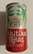 Vintage 1970s Canada Dry Tahitian Treat Punch Soda Can NOS Sealed Empty Unopened picture