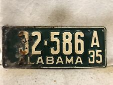Vintage 1935 Alabama License Plate picture