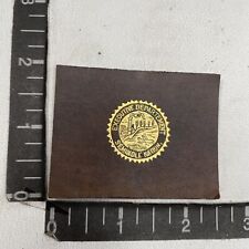 Vtg c. 1910s Indian EXECUTIVE DEPT. SEMINOLE NATION Tobacco Leather Patch 11AI picture