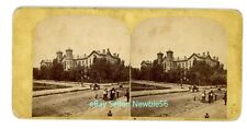 New York City NYC -EARLY ST LUKE'S HOSPITAL 6TH AVE & 20TH ST- c1860s Stereoview picture