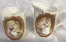 Vintage Sears Pioneer Woman Sugar & Creamer Set (1978) Country-style Coordinates picture