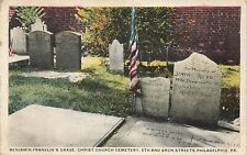 Benjamin Franklin's Grave Christ Church Cemetery Philadelphia PA UnpostePostcard picture